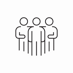 Team meeting group discussion icon vector sign