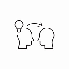 Two people communication idea icon vector sign