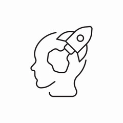 Rocket launch startup business icon vector sign