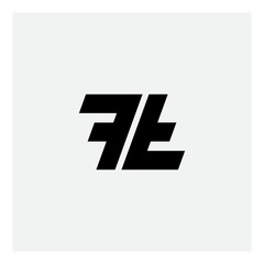 7T - logo, design element or icon. Dynamic logotype with number 7 and letter To.