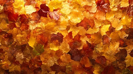 Autumn Leaves Background Texture. (4)