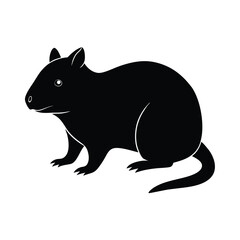 Fototapeta premium black silhouette of a mouse