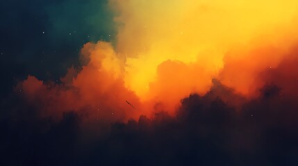 Fototapeta premium A beautiful artistic painting of a colorful celestial panorama