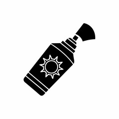 creative details Bottle of Sunscreen Squirting a Sun Shape Icon vector illustration