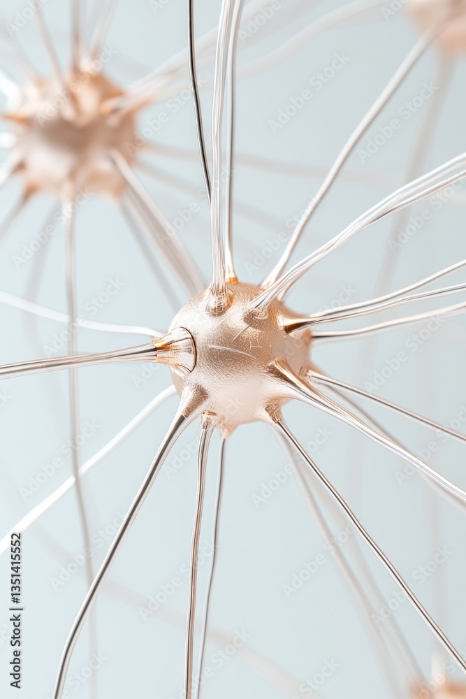 Poster intricate neural connections represent the collaboration between human intellect and advanced techno