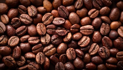 Naklejka premium roasted coffee beans background
