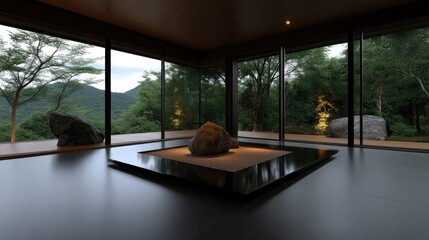 Modern Zen Space with Panoramic Views