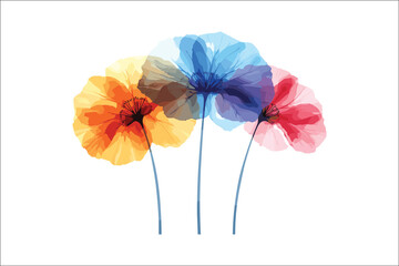 Summer Watercolor Floral Umbrella Set