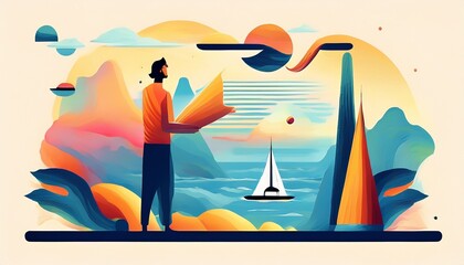 submit work abstract concept illustration