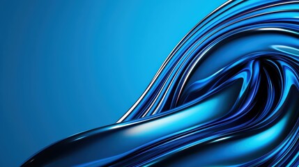 Flowing Blue Waves of Liquid Metal in Motion