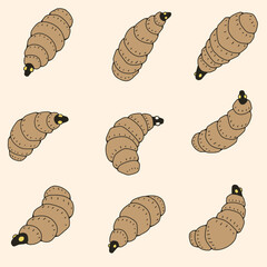 Maggot vector flat 