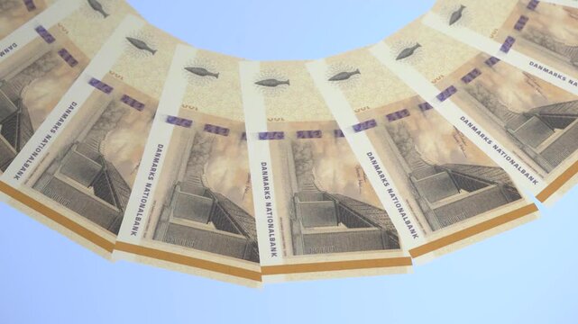 Elevated Looping Design 100 Krone Curency of Denmark