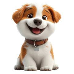 Fototapeta premium 3d Dog isolated on Cutout background.PNG