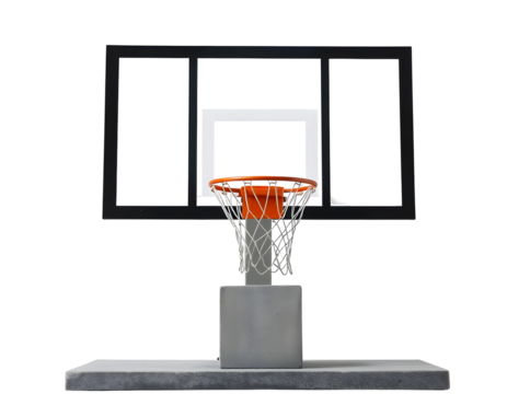 Basketball hoop isolated on a transparent background