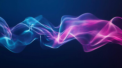 Fototapeta premium An abstract image of a wave in blue and pink