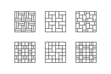 Fototapeta premium Simple geometrical figure for your project. Simple geometric shape with rectangle and square. Basic vector form for grid.
