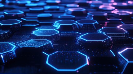 Obraz premium Abstract Hexagon Technology Background