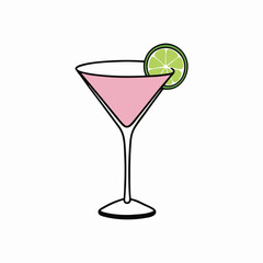 cocktail glass with a cocktail