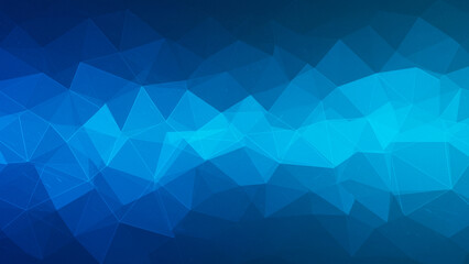 Obraz premium This image presents a striking blue abstract tech-inspired background. The composition features a network grid with diverse blue tones, producing a vibrant and energetic visual effect