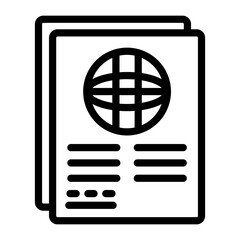Vector Design Passport Icon Style
