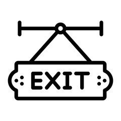 Vector Design Exit Icon Style