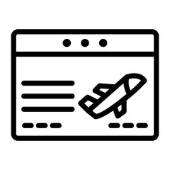 Vector Design Flight Booking Icon Style