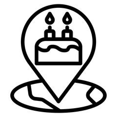 Birthday Location Icon Style