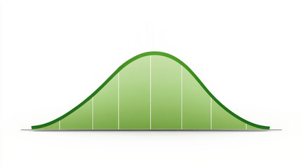 Green Normal Distribution Curve with Minimalist Design