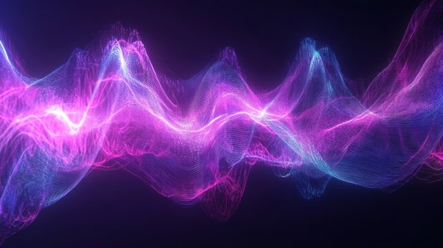 abstract panoramic background, neon light, laser show, impulse, equalizer chart, ultraviolet spectrum, pulse power lines, quantum energy impulse.