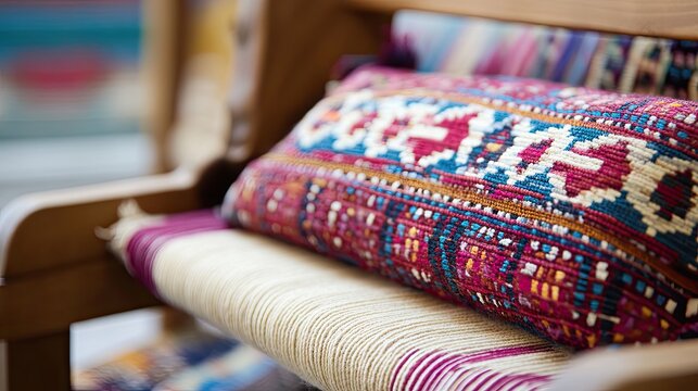 A contemporary textile design studio blending tradition with modern weaving.