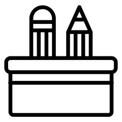 Pencil Case Icon Style