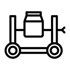 Concerete Mixer Icon Style