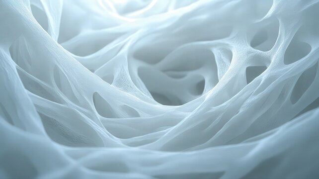 Abstract Light Blue Network Structure: Organic Texture and Intricate Design