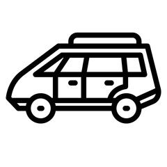 Family Car Icon Style