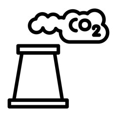 Carbon dioxide Icon Style