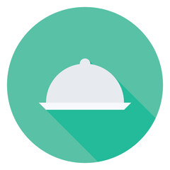 Food cloche icon symbolizing dining, presentation, elegance, and gourmet meals.