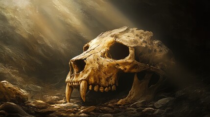 Ancient Cave Discovery: A Saber-Tooth Cat Skull Unearthed