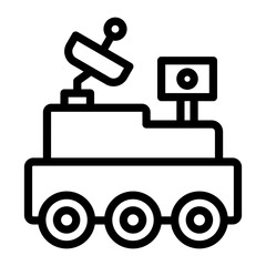 Fototapeta premium Moon Rover Icon Style