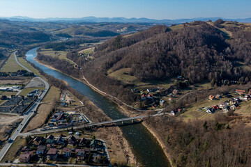 Rytro, widok z powietrza wiosna 25