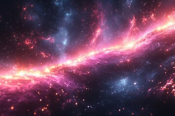 Fototapeta premium Cosmic nebulae swirling in vibrant space