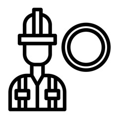 Oil Worker Icon Style