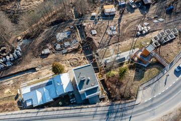 Żegiestów, widok z powietrza wiosna 25