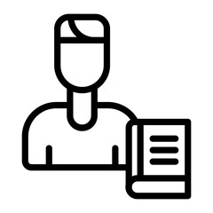 Library Man Icon Style