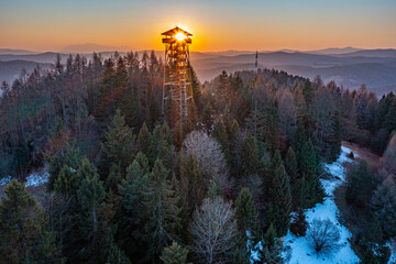 Wieża Malnik, wschód słońca  © Maciej G. Szling