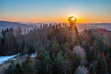 Wieża Malnik, wschód słońca  © Maciej G. Szling