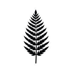 Fototapeta premium Silhouette vector art illustration of a fern leaf icon.eps