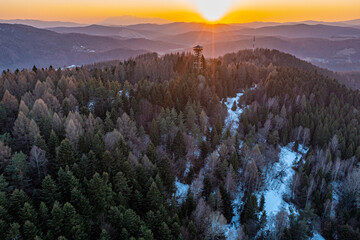 Wieża Malnik, wschód słońca  © Maciej G. Szling