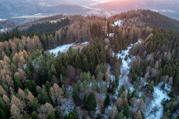 Wieża Malnik, wschód słońca  © Maciej G. Szling
