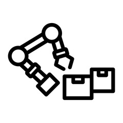 Robotic Arm Icon Style