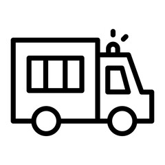 Police Van Icon Style